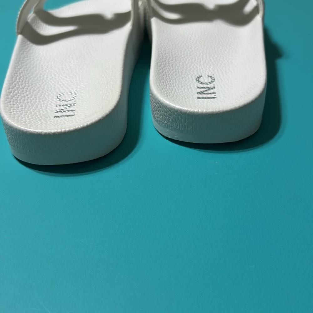 White Slide Sandals - Picture 6 of 7